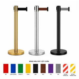 Cột chắn inox dây kéo 5m
